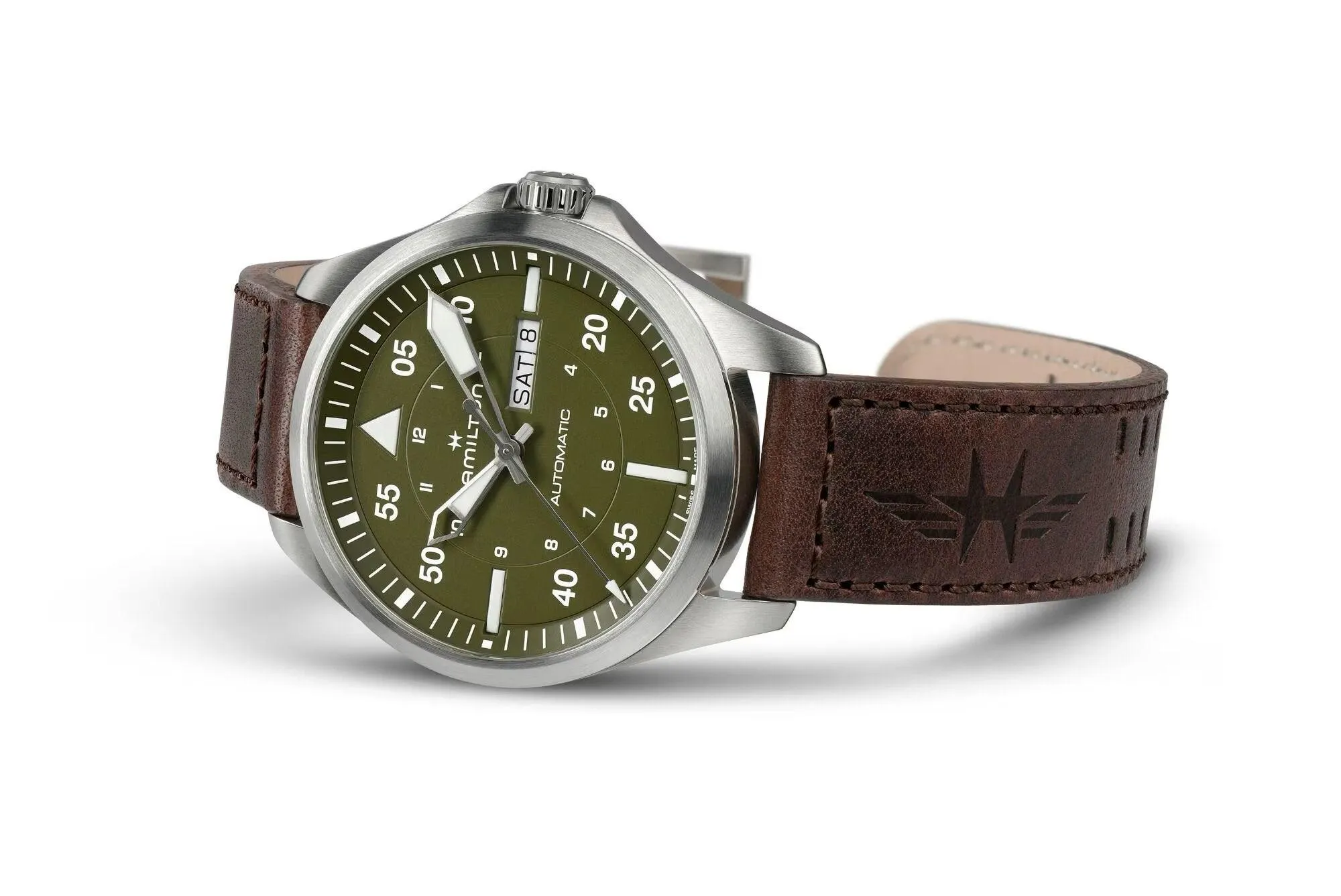 Hamilton Khaki Aviation Pilot Day Date Automatic Men's Watch H64635560