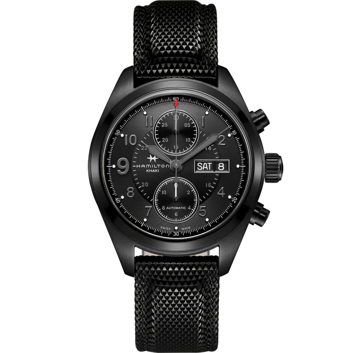 Hamilton Khaki Field Auto Chrono Automatic Black Dial 42mm H71626735