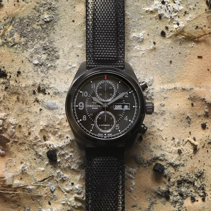 Hamilton Khaki Field Auto Chrono Automatic Black Dial 42mm H71626735