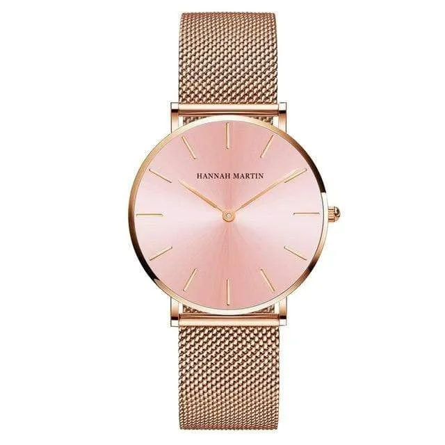 Hannah Martin Rose Gold Ladies Watch