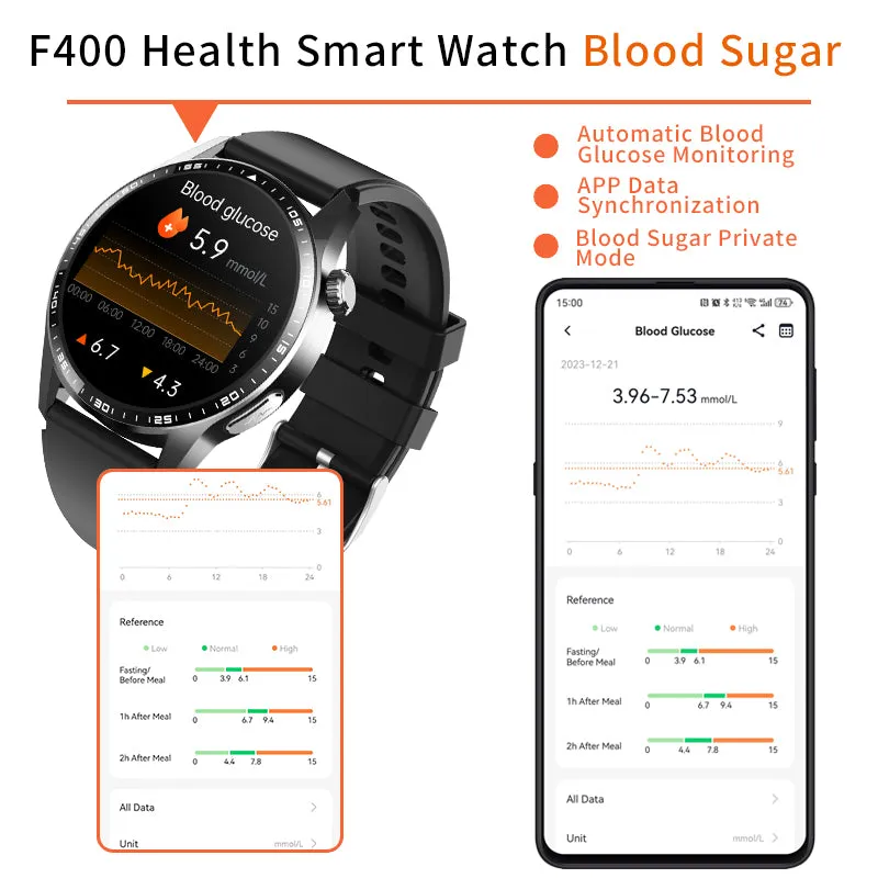 Healthy Blood Oxygen Smart Watch Men ECG PPG Precise Body Temperature Heart Rate Monitor Smartwatch HRV Blood Pressure Watches
