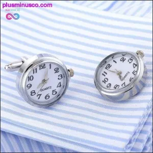 High Quality Unisex Watch Cufflinks with Rhinestone
