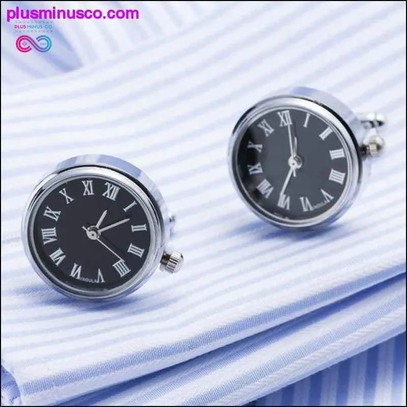 High Quality Unisex Watch Cufflinks with Rhinestone