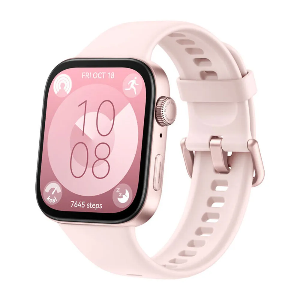 Huawei Watch Fit 3 SLO-B19 Pink Aluminum Case With Pink Fluoroelastomer Strap