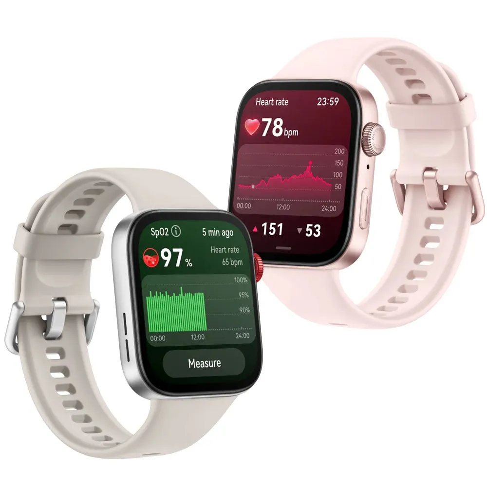 Huawei Watch Fit 3 SLO-B19 Pink Aluminum Case With Pink Fluoroelastomer Strap