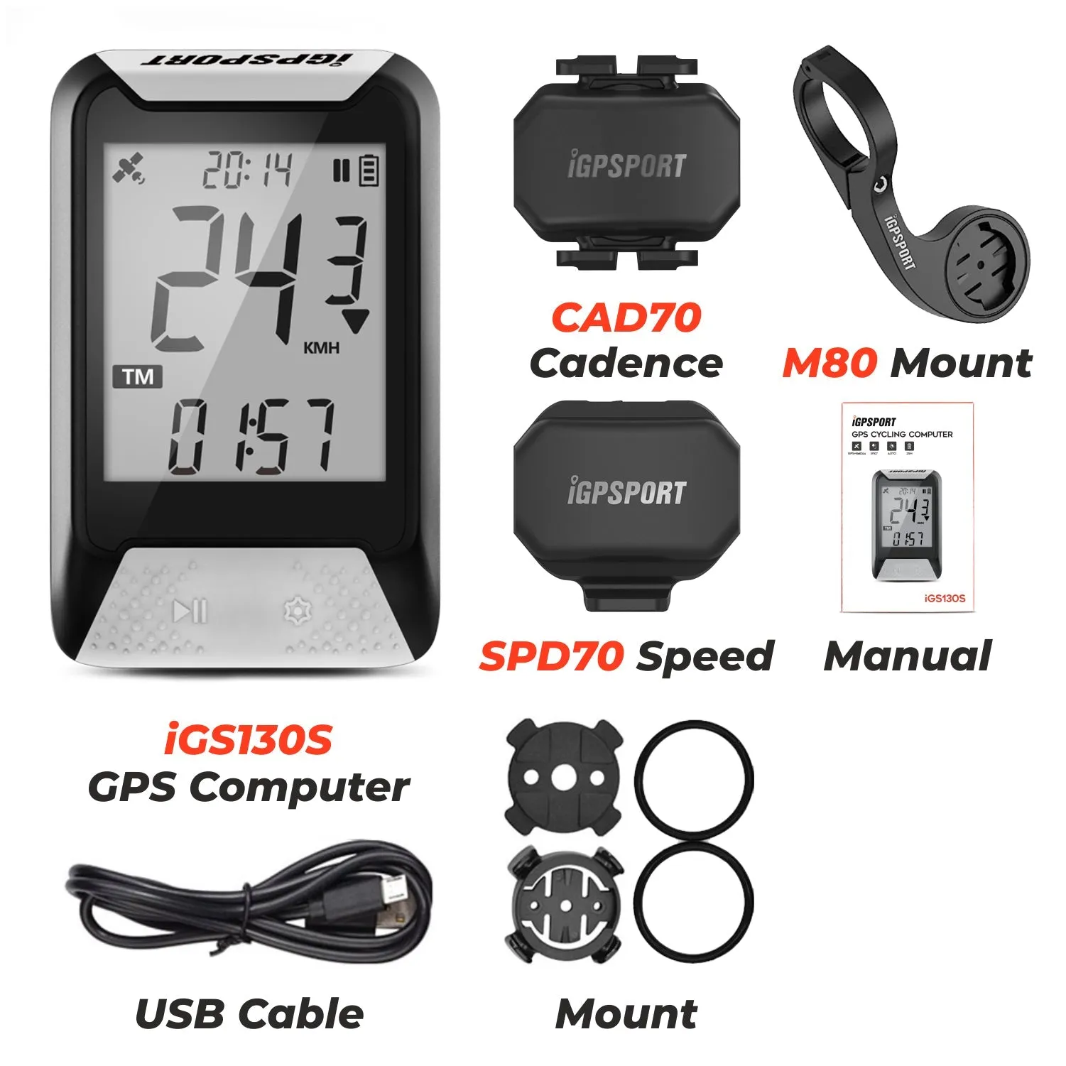 iGPSPORT IGS130S GPS Cycling Computer (IGS130S)