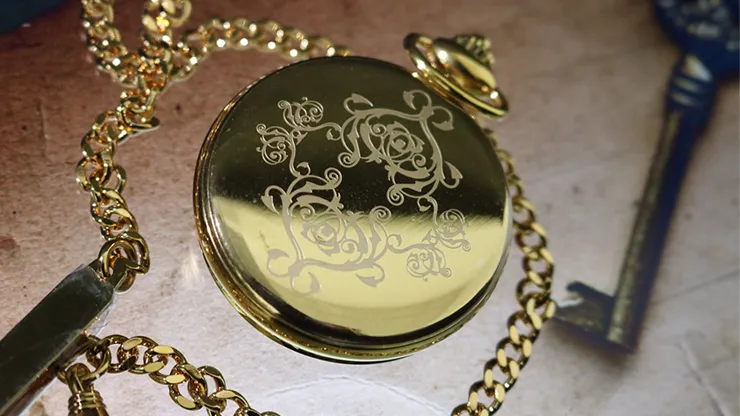 Infinity Pocket Watch V3 - Gold Case White Dial / STD Version by Bluether Magic