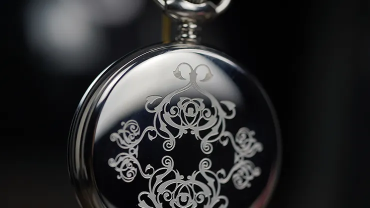 Infinity Pocket Watch V3 - Silver Case White Dial / STD Version (Gimmick and Online Instructions) by Bluether Magic