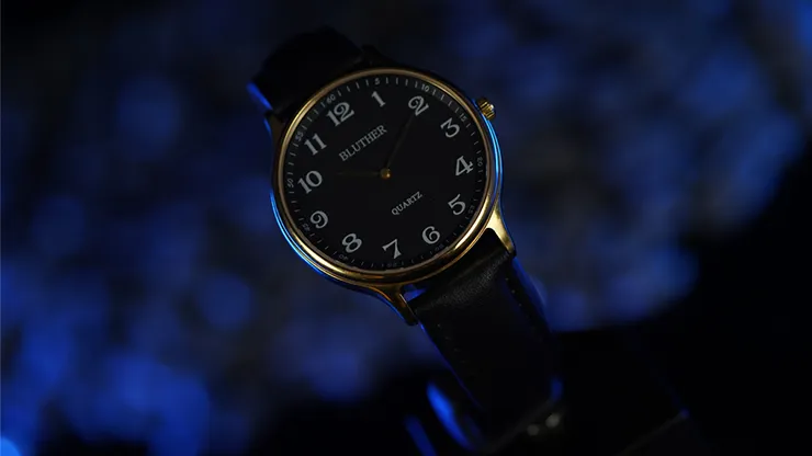 Infinity Watch V3 - Gold Case Black Dial / STD Version (Gimmick and Online Instructions) by Bluether Magic
