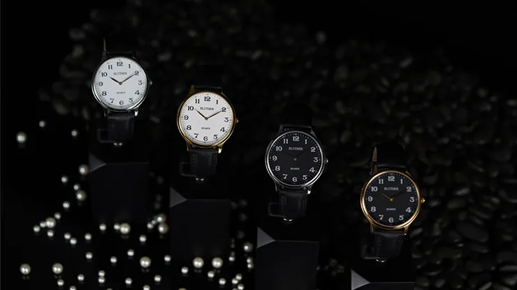 Infinity Watch V3 - Silver Case Black Dial / STD Version (Gimmick and Online Instructions) by Bluether Magic