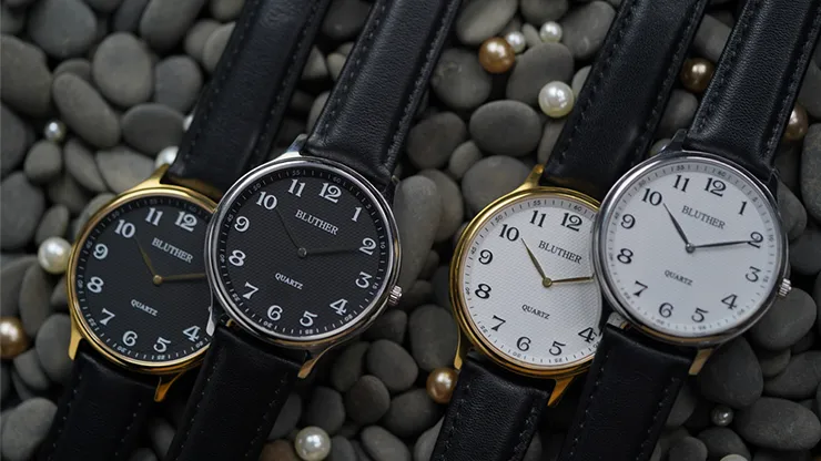 Infinity Watch V3 - Silver Case Black Dial / STD Version (Gimmick and Online Instructions) by Bluether Magic