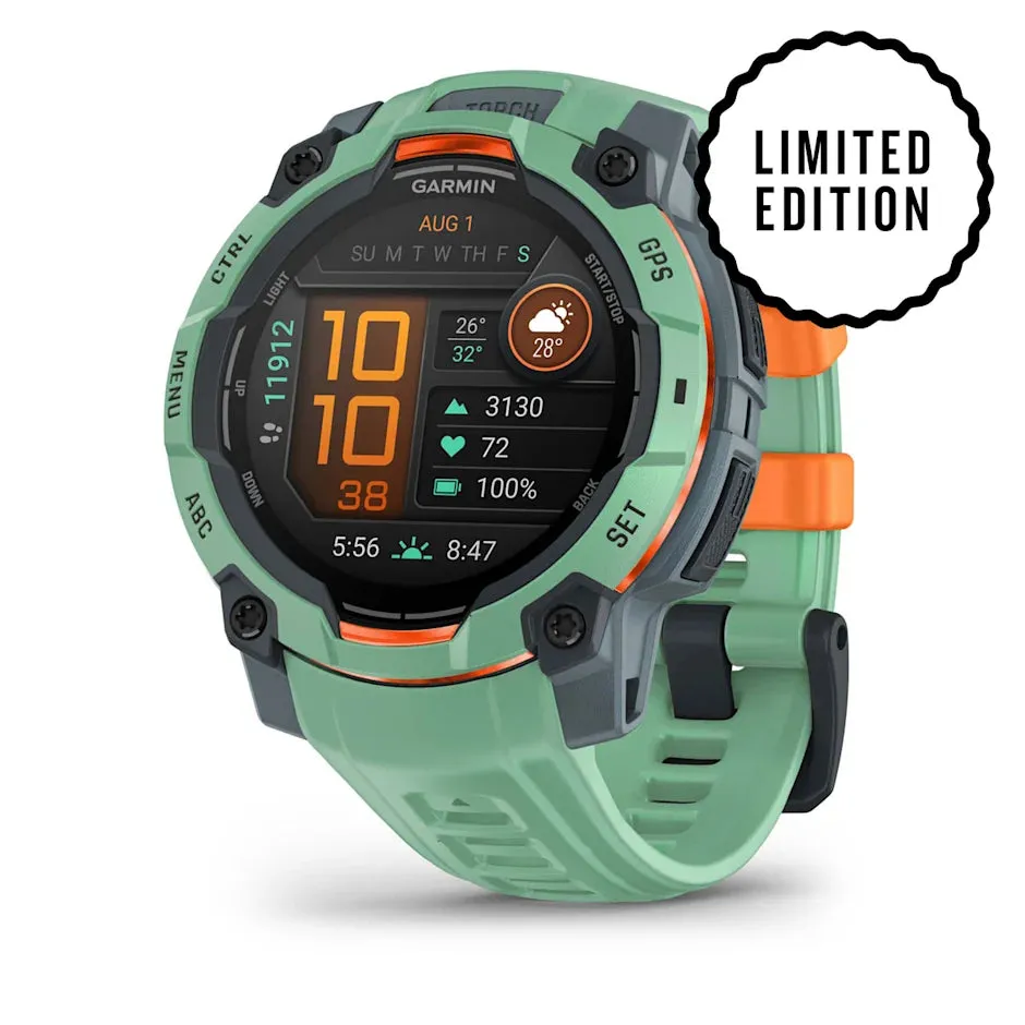 Instinct 3 Amoled Neo Tropic Bezel And Band Smatwatch