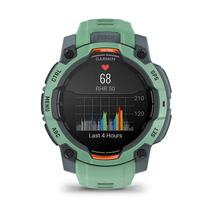 Instinct 3 Amoled Neo Tropic Bezel And Band Smatwatch
