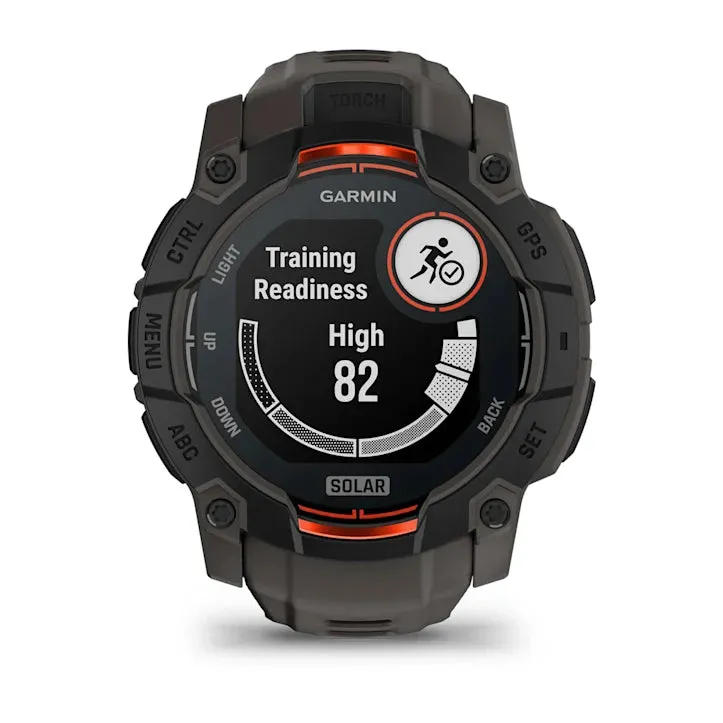 Instinct 3 Solar Black Bezel With Charcoal Band Smartwatch