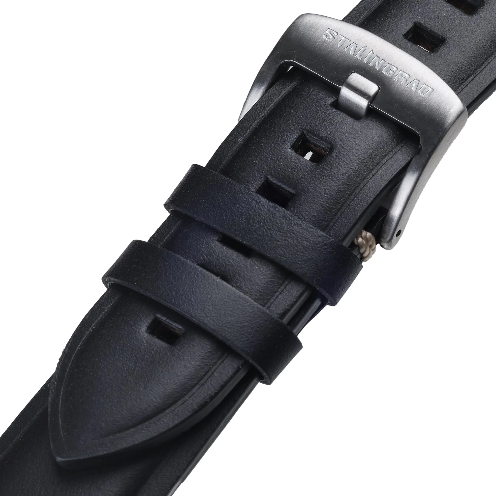 Iron Will. Black Dial. Pepsi bezel. Black Leather Strap. SG-0012-06