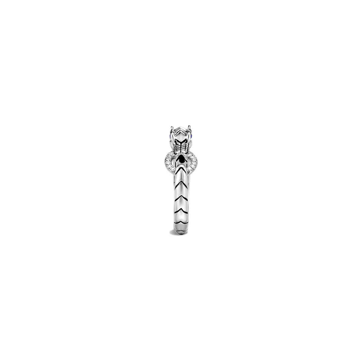 John Hardy Legends Sterling Silver Naga Ring with Diamonds