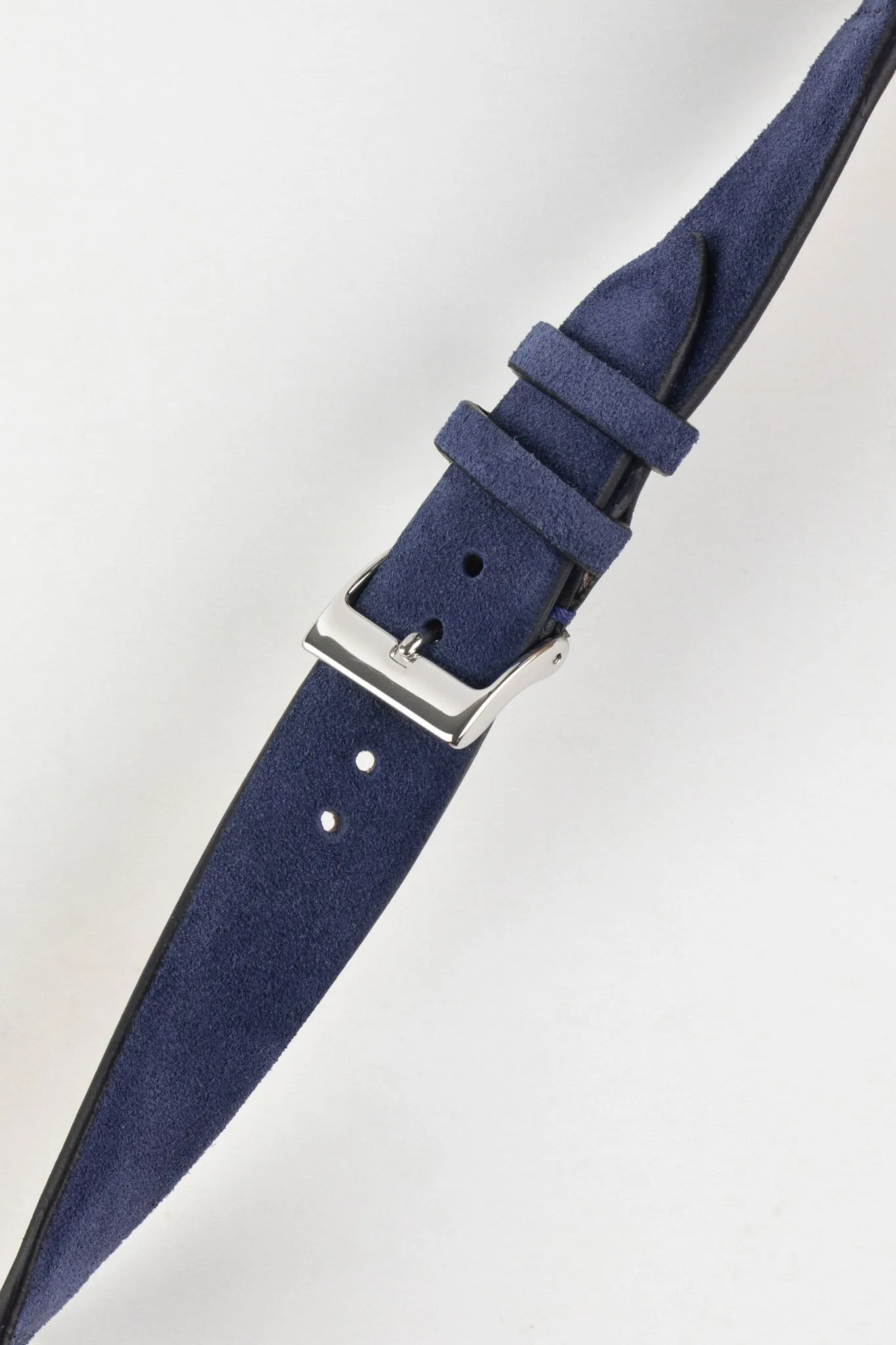 JPM Italian Suede Leather Watch Strap in BLUE