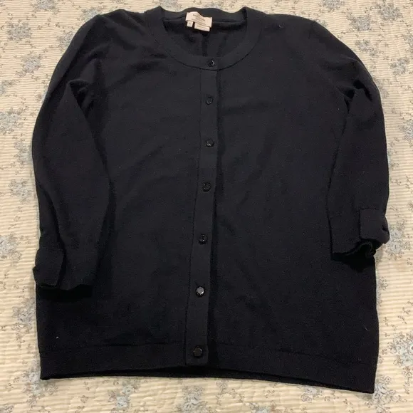 Kate Spade Sweater Size Small Like NEW Button Down Front Bow design Sleeve Cuffs
