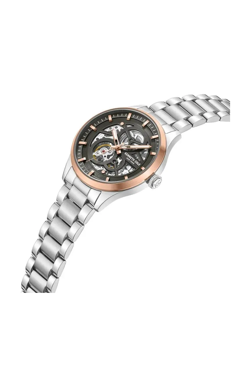 Kenneth Cole New York 42mm Automatic Grey Skeleton Men's Watch KCWGY0046402