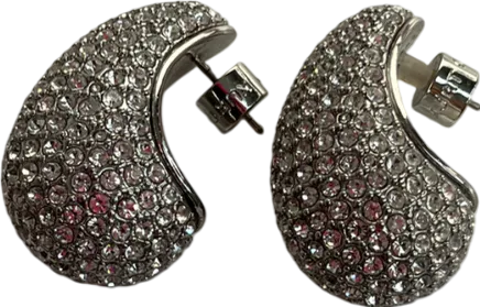 Kurt Geiger Metallic Pave Dome Earrings