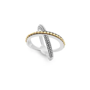LAGOS KSL X Gold Beaded Ring