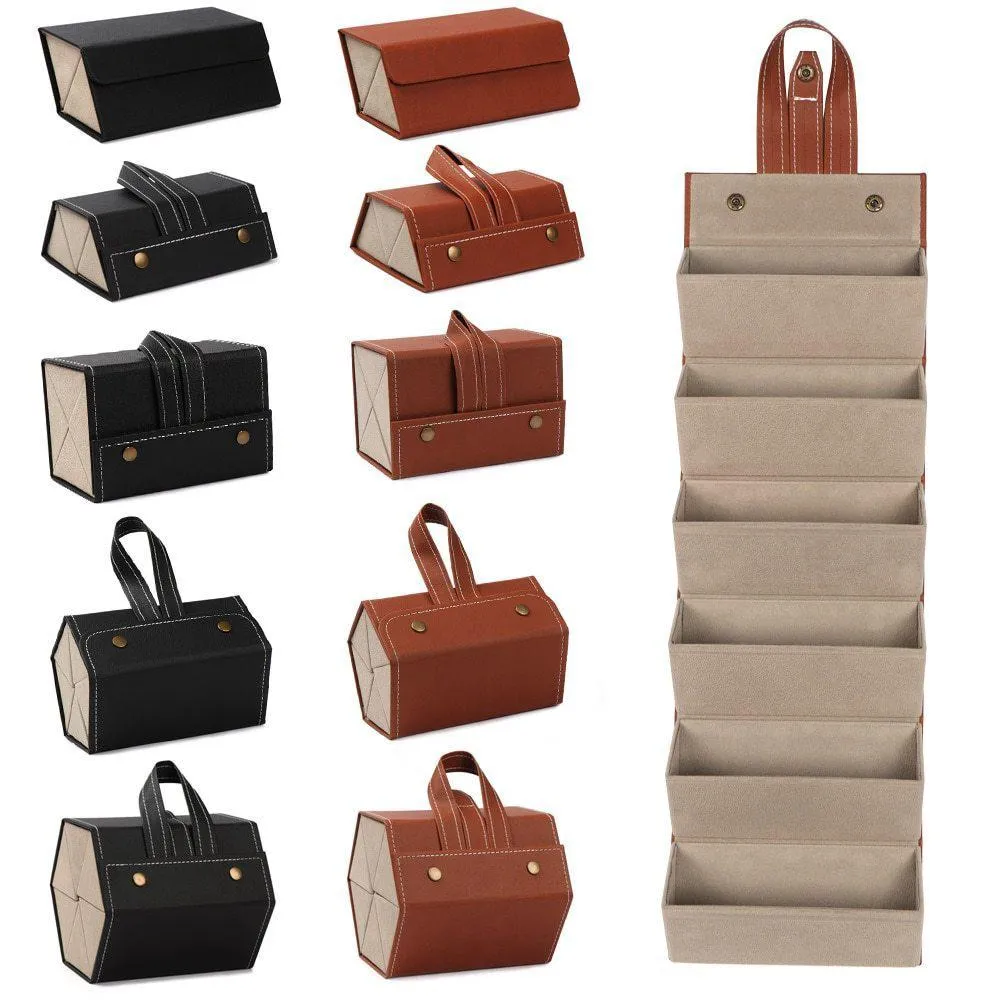 Leather Multiple Glasses Storage Case