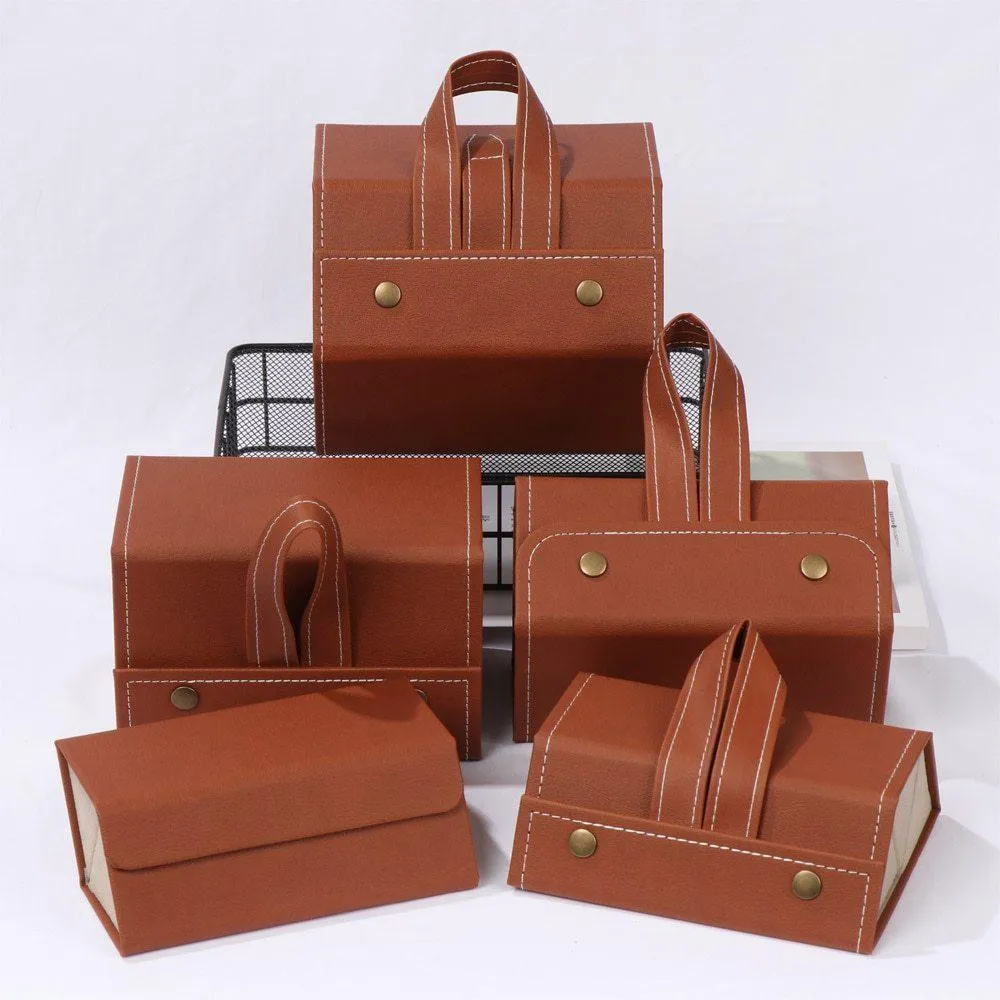 Leather Multiple Glasses Storage Case