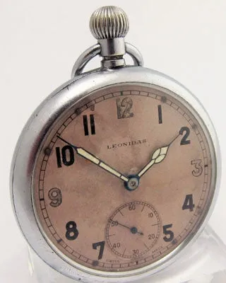 LEONIDAS LL2032 CIRCA 1939 LEONIDAS WWII British Military Pocket Watch