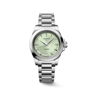 Longines Conquest 34mm Light Green Dial Steel Women's Watch L34304026