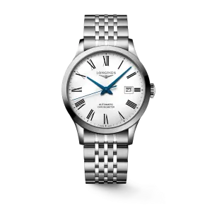 Longines Record 40mm Chronometer White Dial Steel Men's Watch L28214116