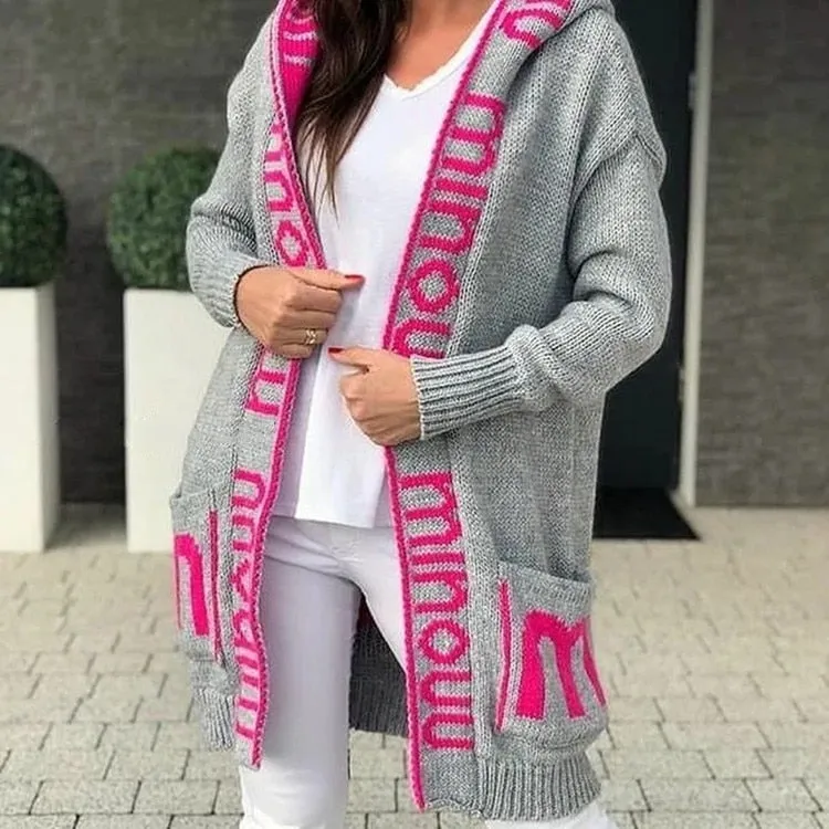 Lorenzo – Elegant Women’s CozKnit Warm Cardigan-Hoodie