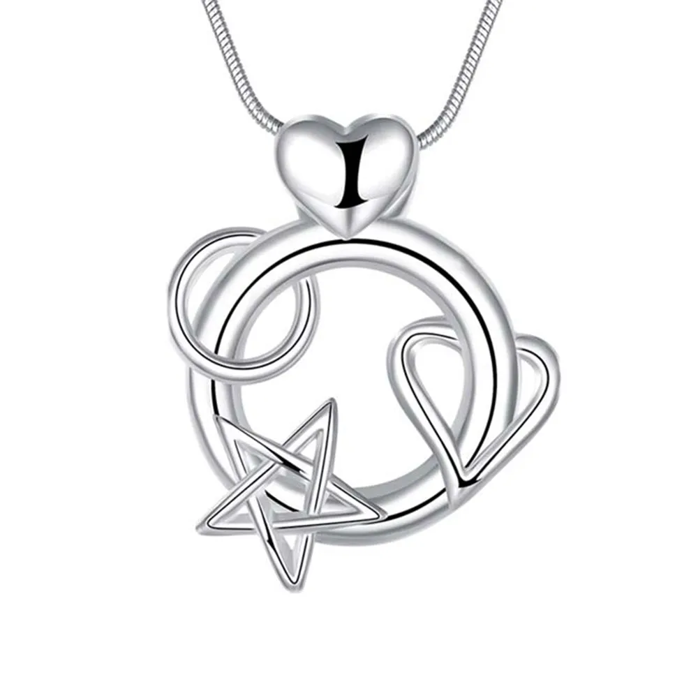 Love You to the Moon Necklace in Sterling Silver
