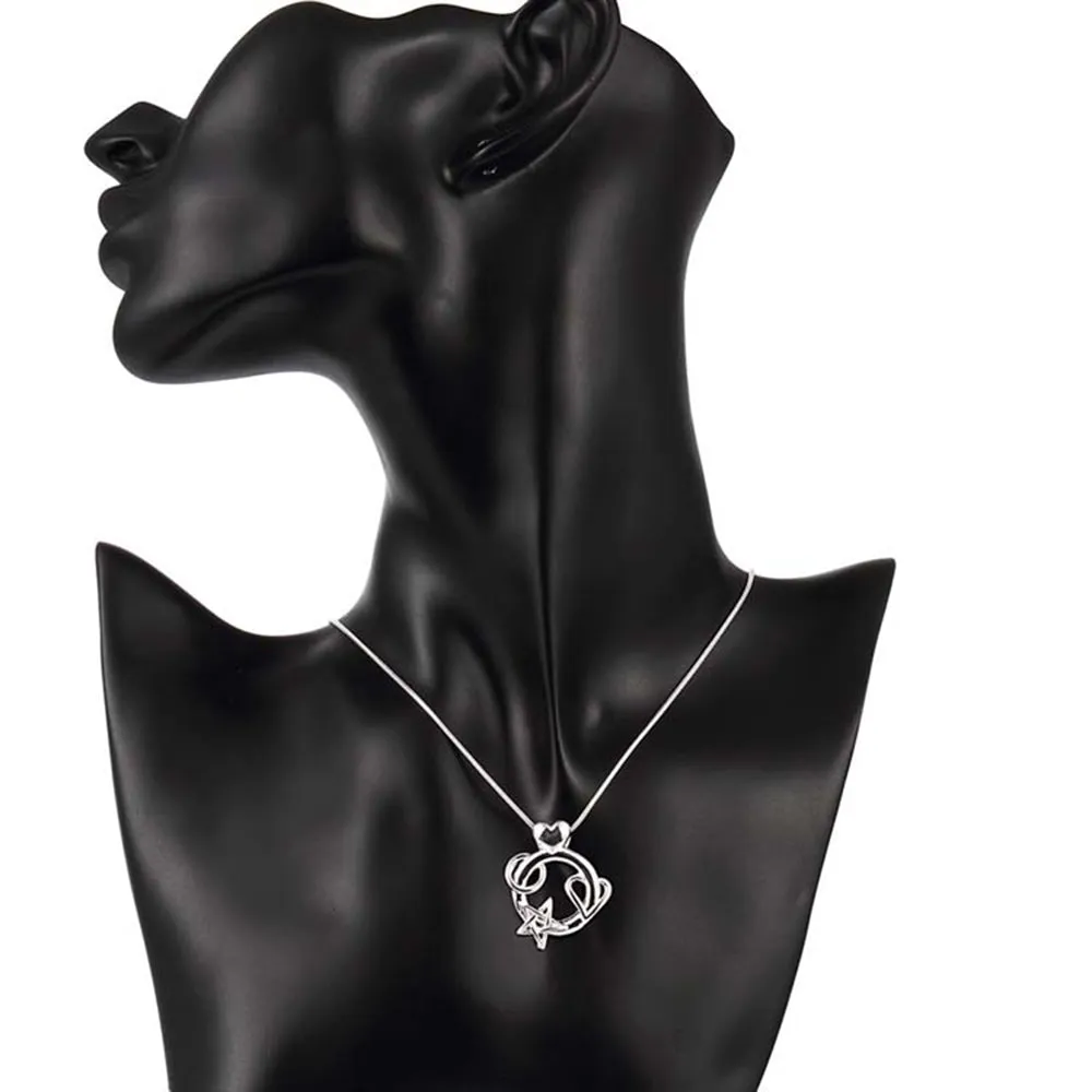 Love You to the Moon Necklace in Sterling Silver
