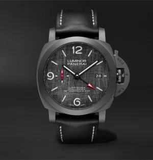 Luminor Luna Rossa Challenger Automatic GMT and Flyback Chronograph 44mm Titanium and Leather Watch