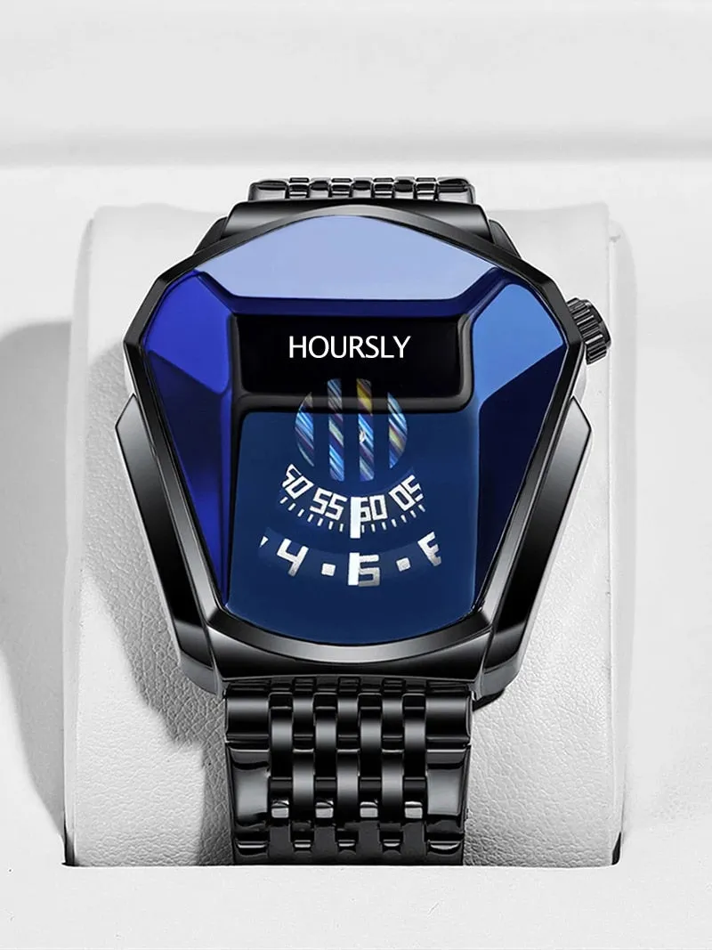 Luxury HOURSLY Men Stainless Steel Watch