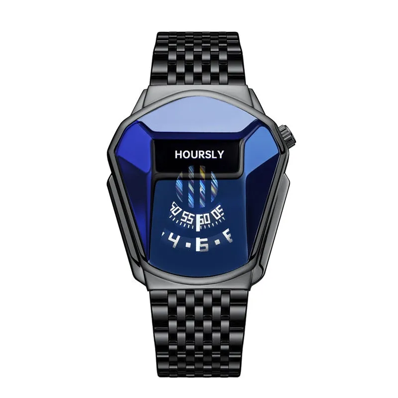 Luxury HOURSLY Men Stainless Steel Watch
