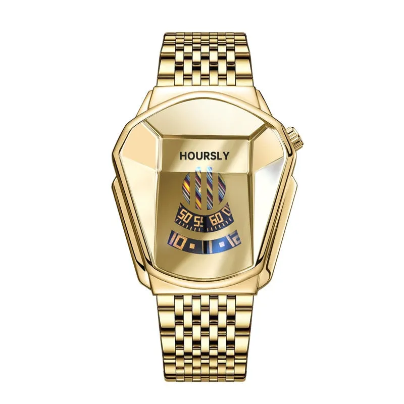 Luxury HOURSLY Men Stainless Steel Watch