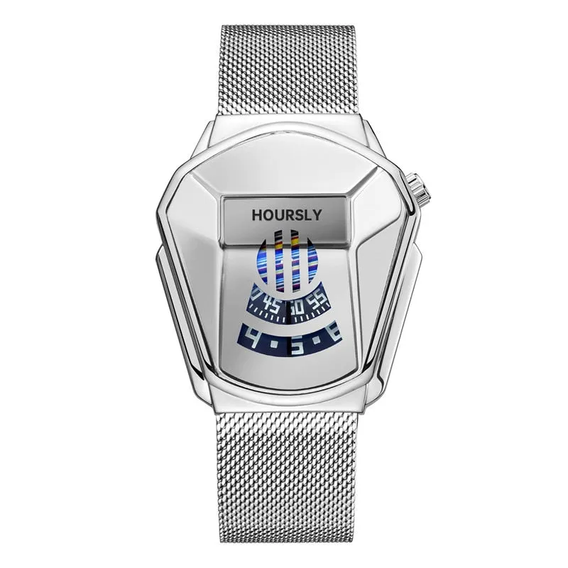 Luxury HOURSLY Men Stainless Steel Watch