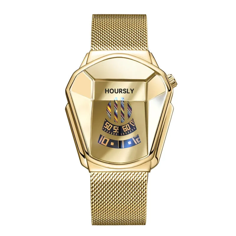 Luxury HOURSLY Men Stainless Steel Watch