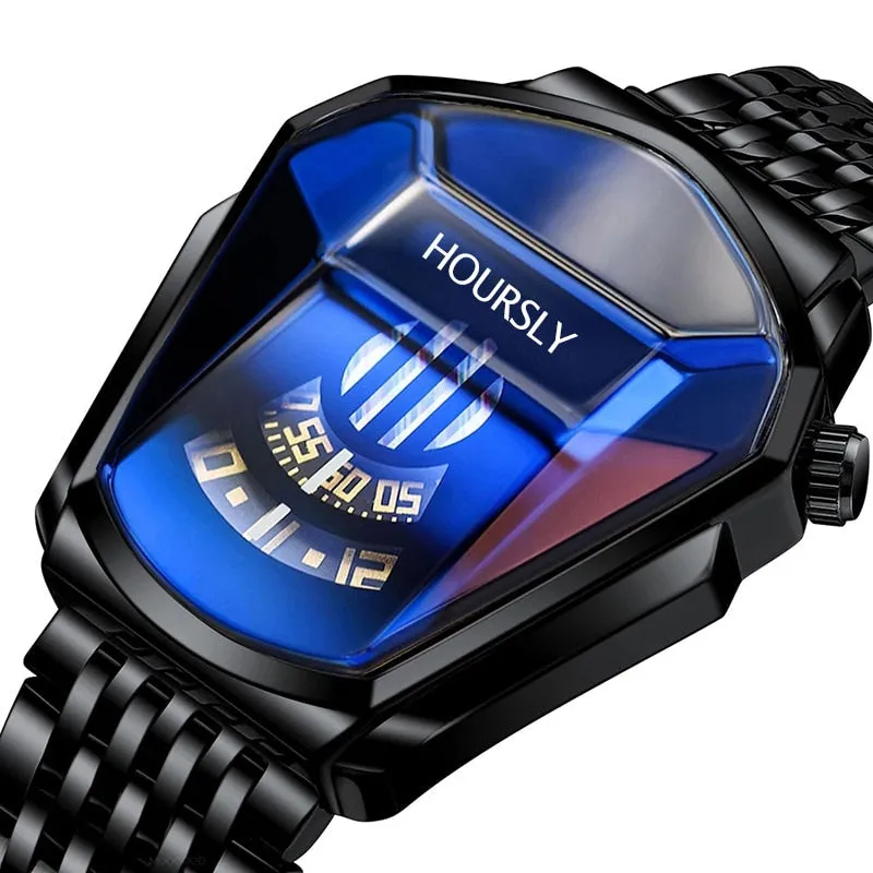 Luxury HOURSLY Men Stainless Steel Watch