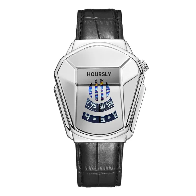 Luxury HOURSLY Men Stainless Steel Watch