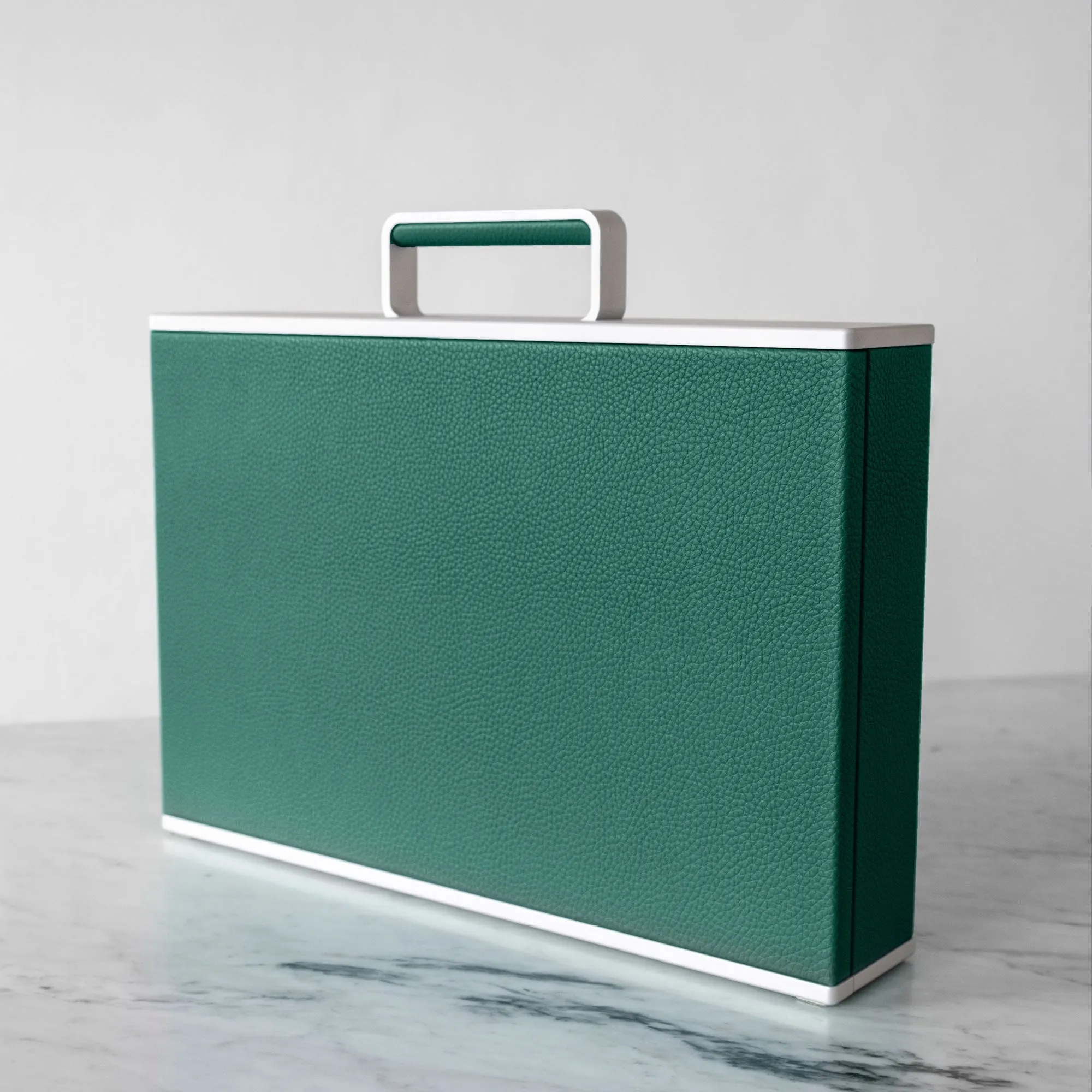 MACKENZIE 12 WATCH BRIEFCASE - EMERALD / GREY