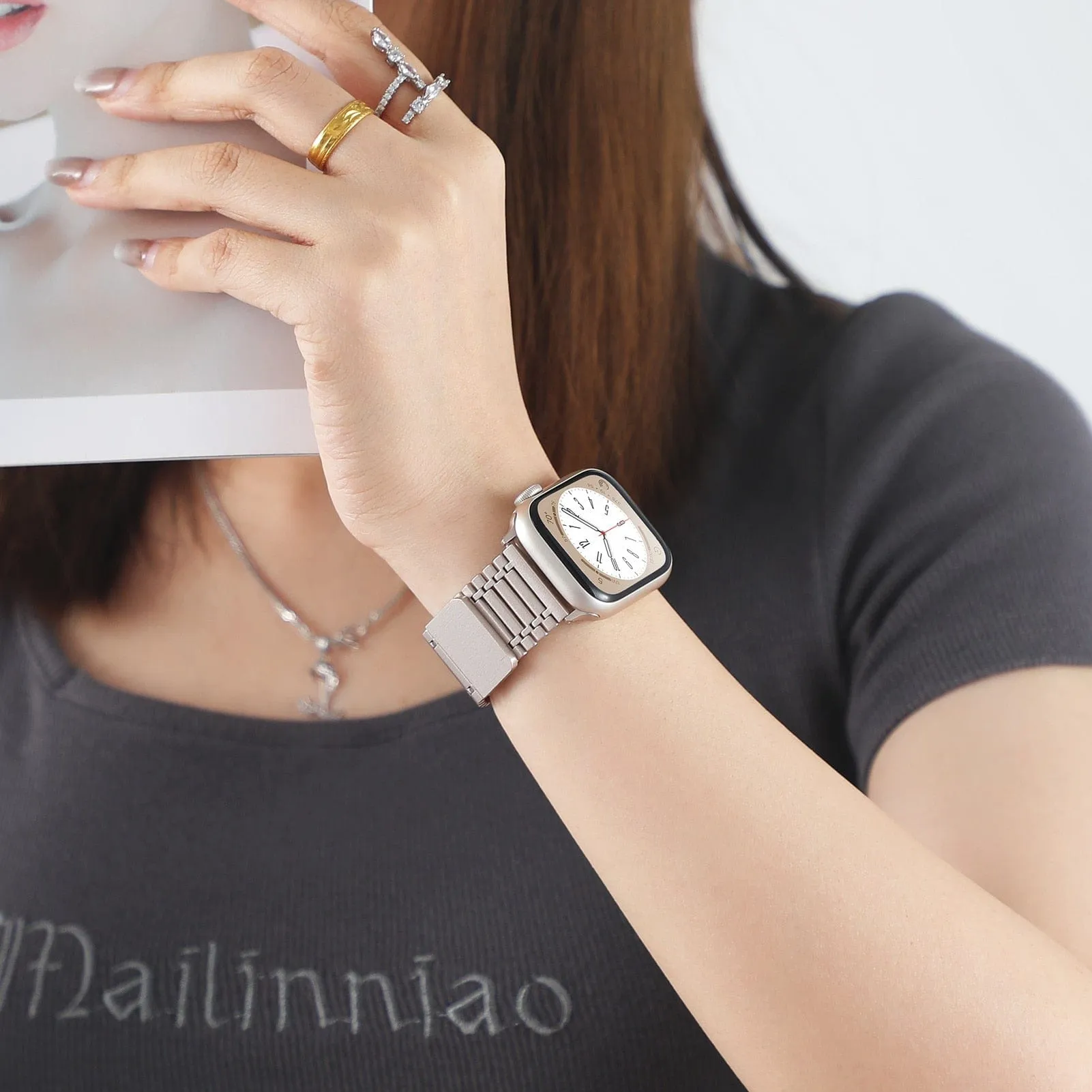 Magnetic Stainless Steel Loop Watch Band