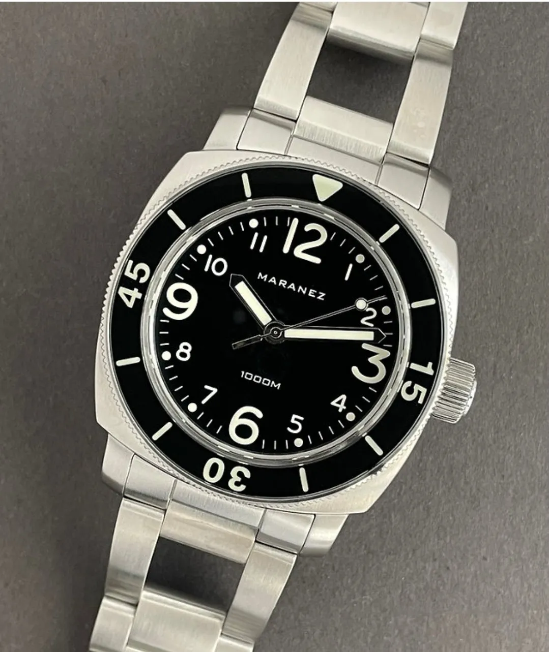 Maranez Racha Dive 1000m Dive Watch  Black Sunray