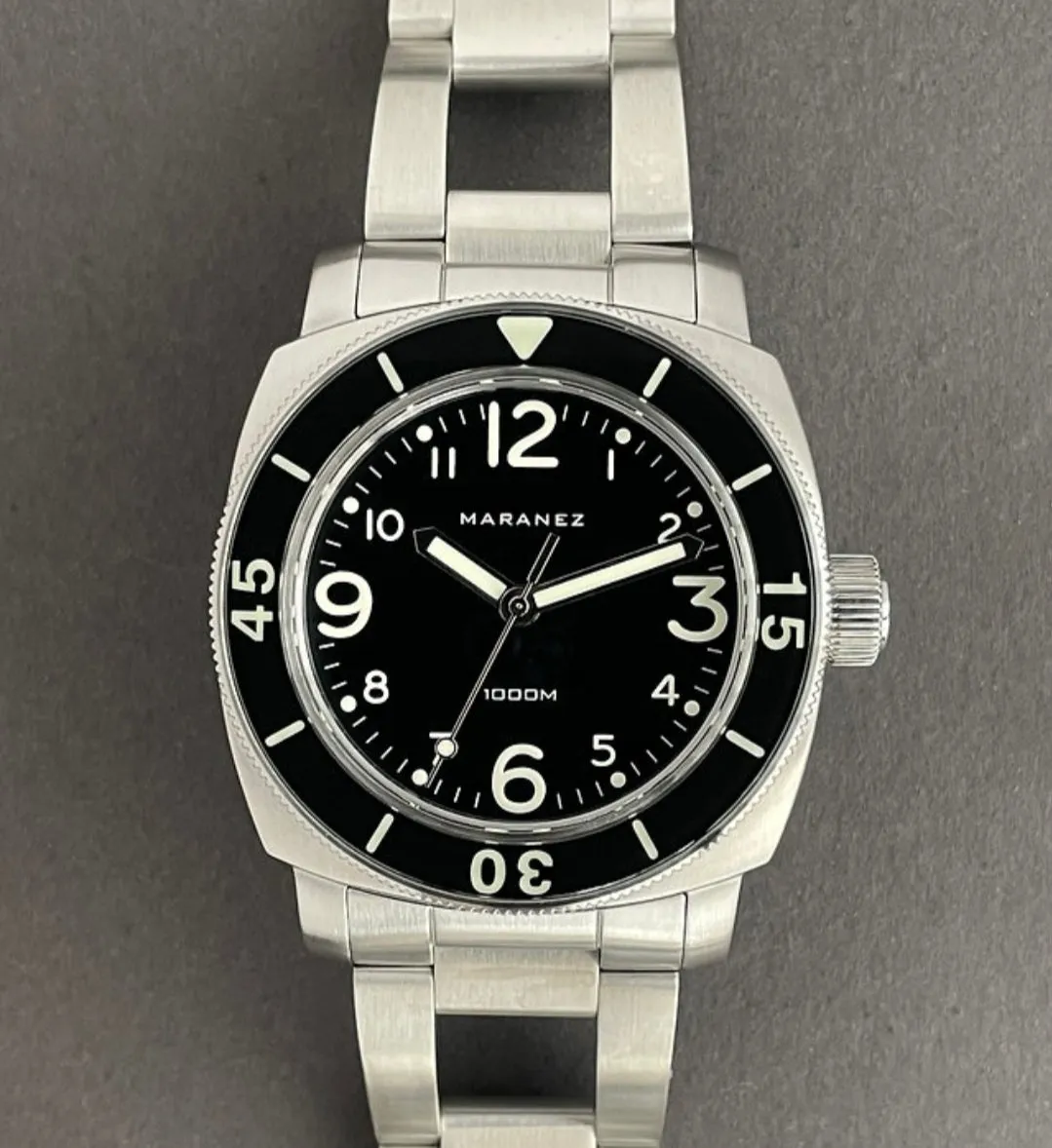 Maranez Racha Dive 1000m Dive Watch  Black Sunray