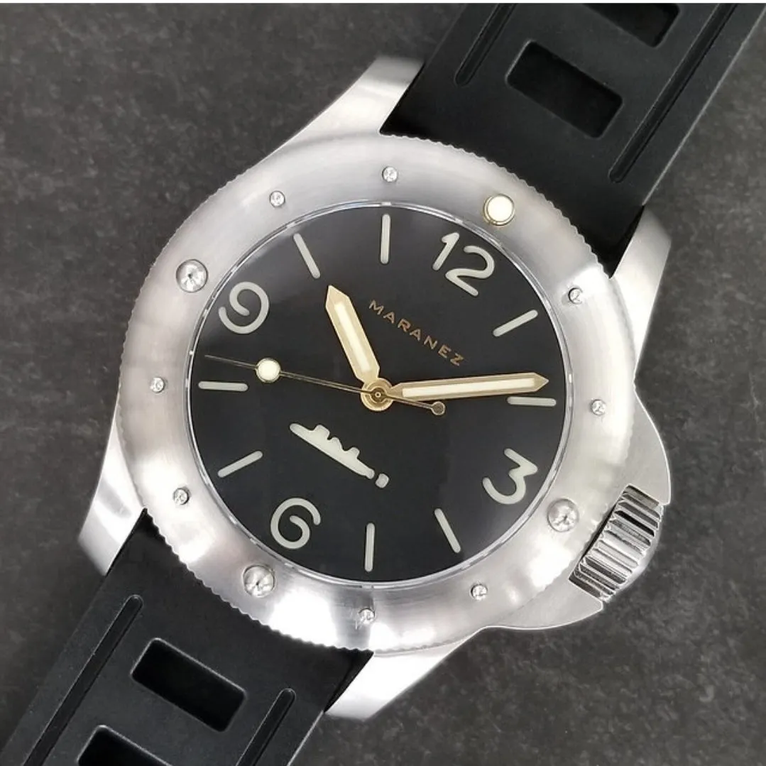 Maranez Rawai 45 Steel Watch Black