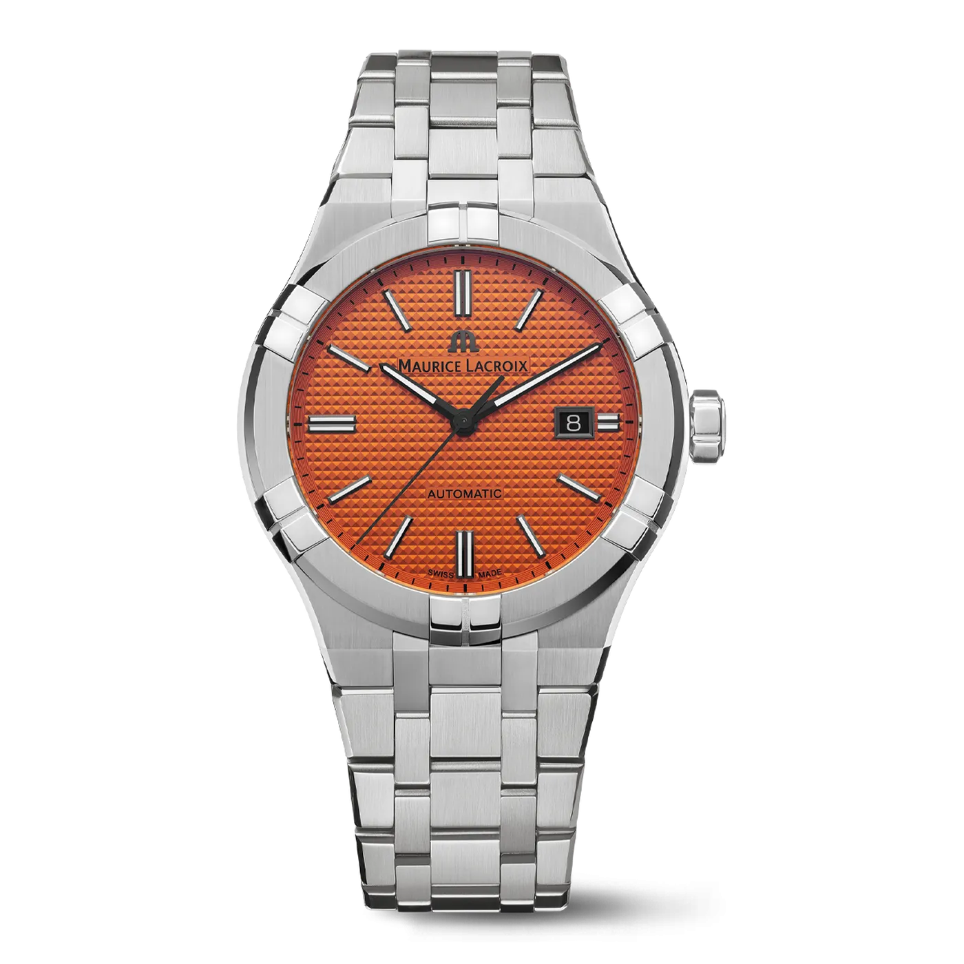 Maurice Lacroix AIKON Automatic 42mm Orange Limited Edition Men's Watch AI6008-SS00F-530-E