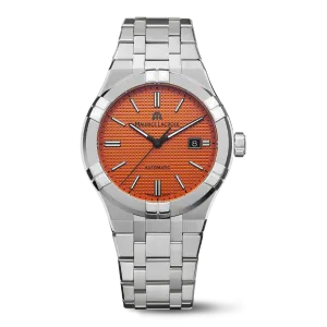 Maurice Lacroix AIKON Automatic 42mm Orange Limited Edition Men's Watch AI6008-SS00F-530-E