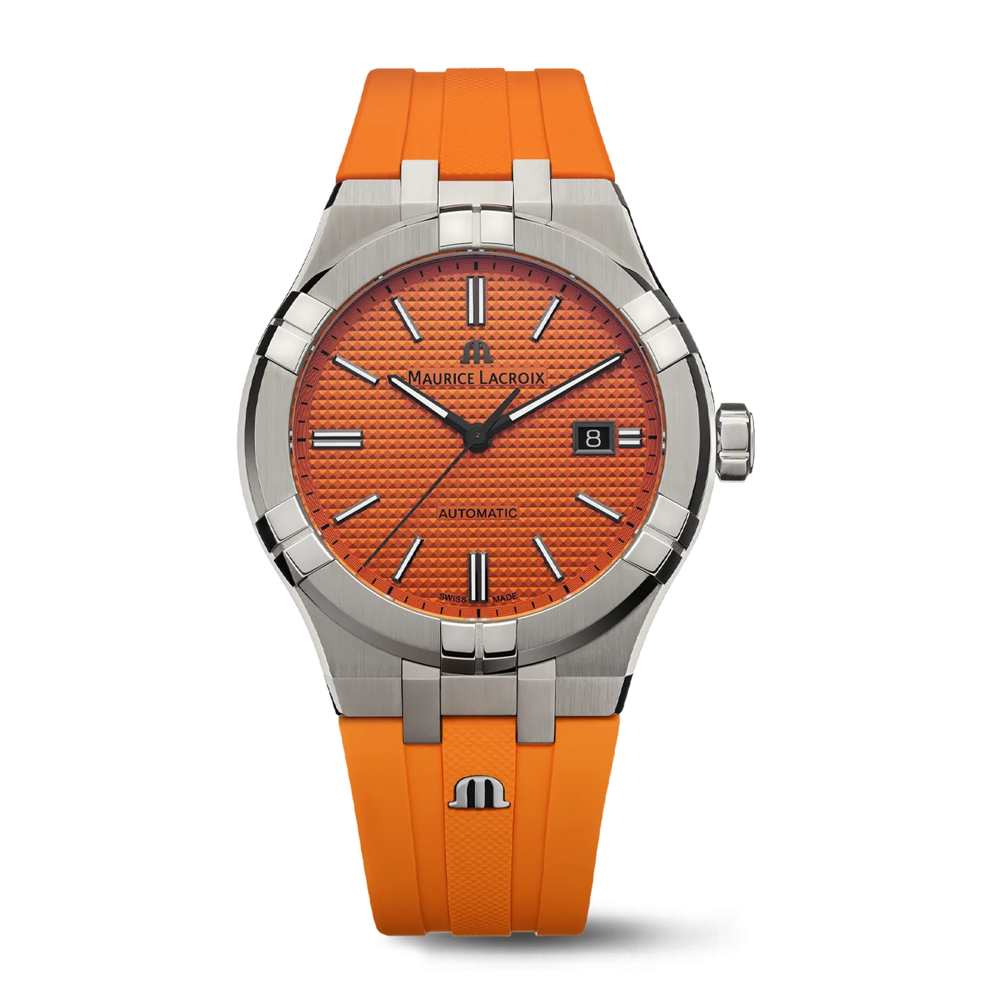 Maurice Lacroix AIKON Automatic 42mm Orange Limited Edition Men's Watch AI6008-SS00F-530-E