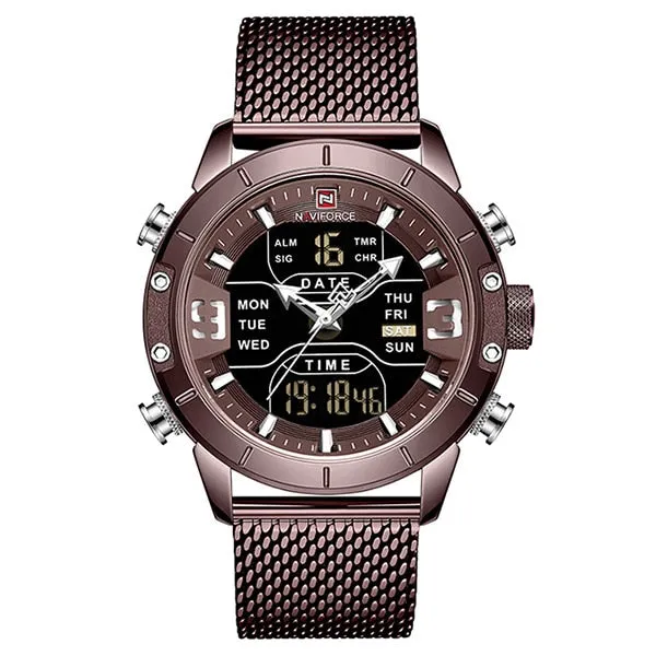 Men  Military Sport Quartz Wrist Stainless Steel watch